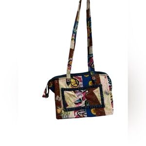 Women's Multicolor Patchwork Canvas Shoulder‎ Bag Tote Purse Casual